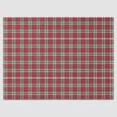 Chic Sparkly Plaid Christmas Seidenpapier (Vorderseite)