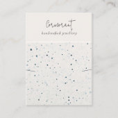 Chic Speckled Blue White Oring Necklace Display Visitenkarte (Vorderseite)