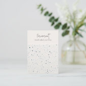 Chic Speckled Blue White Texture Earring Holder Visitenkarte (Stehend Vorderseite)