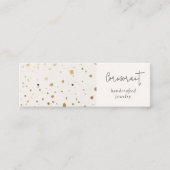 Chic Speckled Gold White Texture Earring Holder Mini Visitenkarte (Vorderseite)