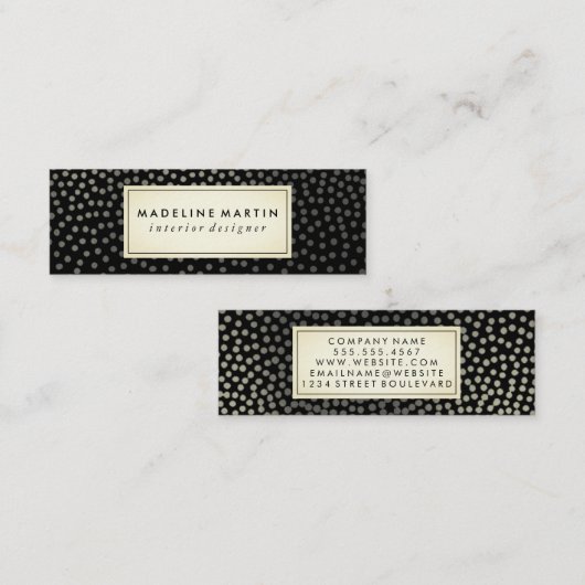 Chic Speckled Pattern Mini Visitenkarte (Vorne/Hinten)