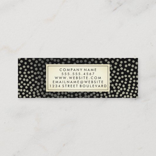 Chic Speckled Pattern Mini Visitenkarte (Rückseite)