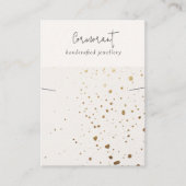 Chic Speckling Gold White Texture Necklace Display Visitenkarte (Vorderseite)