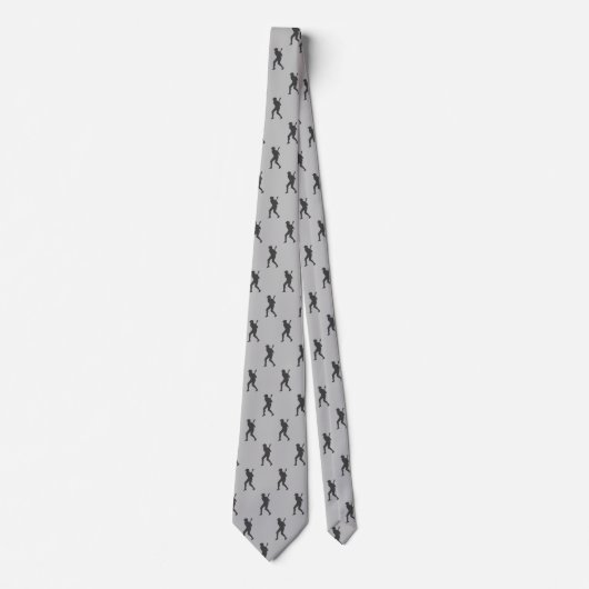 Chic Sports Baseball Hitter Silhouette Neck Tie Krawatte (Vorderseite)