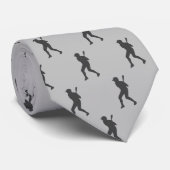 Chic Sports Baseball Hitter Silhouette Neck Tie Krawatte (Gerollt)