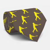 Chic Sports Baseball Hitter Silhouette Neck Tie Krawatte (Gerollt)