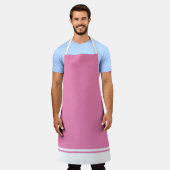 Chic Sporty Elegant Rosa Racing Streifen Schürze (Getragen)