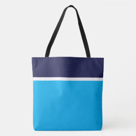 Chic Sporty Navy weiße Top Streifen auf Sky Blue Tasche
