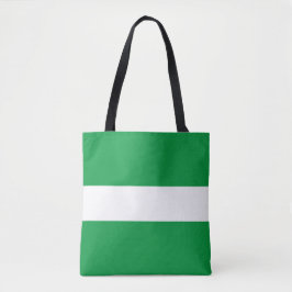 Chic Sporty Wide Kelly Green White Summer Strips Tasche