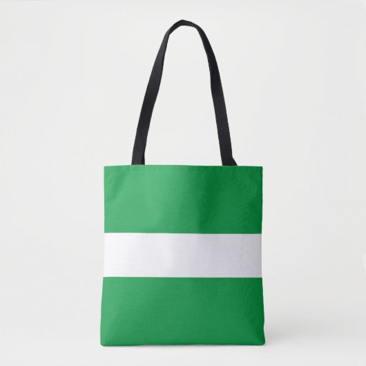Chic Sporty Wide Kelly Green White Summer Strips Tasche (Vorderseite)