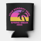 Chic Spring Break Party Hot Pink Black Beach Dosenkühler (Vorderseite)