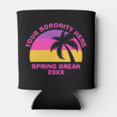 Chic Spring Break Party Hot Pink Black Beach Dosenkühler (Rückseite)