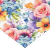 Chic Spring Colors Blume floral Tischdecke (Schrägansicht)