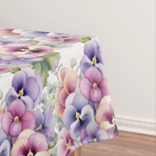 Chic Spring Colors Pansy Stiefmütterchen Tischdecke