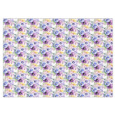 Chic Spring Colors Pansy Stiefmütterchen Tischdecke (Vorderseite (Horizontal))