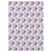 Chic Spring Colors Pansy Stiefmütterchen Tischdecke (Vorderseite)