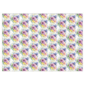Chic Spring Colors Pansy Stiefmütterchen Tischdecke (Vorderseite (Horizontal))