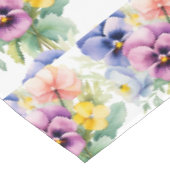 Chic Spring Colors Pansy Stiefmütterchen Tischdecke (Schrägansicht)