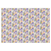 Chic Spring Colors Pansy Stiefmütterchen Tischdecke (Vorderseite (Horizontal))