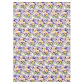 Chic Spring Colors Pansy Stiefmütterchen Tischdecke (Vorderseite)