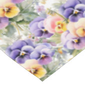 Chic Spring Colors Pansy Stiefmütterchen Tischdecke (Schrägansicht)