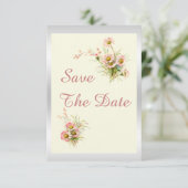 Chic Spring Flowers 90. Geburtstag Save The Date (Stehend Vorderseite)