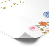 Chic Spring Garden Floral Brautparty Willkommen Poster (Ecke)