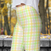 Chic Spring Green Karo Muster Leggings