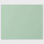Chic Spring Mint Green White Stripes Muster Geschenkpapier (Flach)