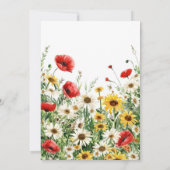 Chic Spring Wildblumen 40. Geburtstag Einladung (Rückseite)