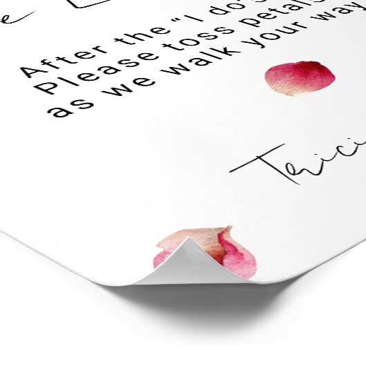 Chic Sprinkle die Liebe Petal Toss abschicken Hoch Poster (Ecke)