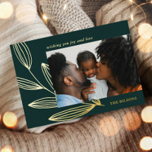 Chic Sprout Green and Gold Foil Foil Card