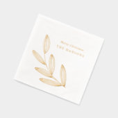 Chic Sprout Hand Gezeichnet Botanisch Servietten Mit Folie (Links)