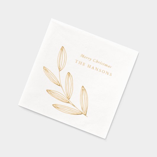 Chic Sprout Hand Gezeichnet Botanisch Servietten Mit Folie (Links)