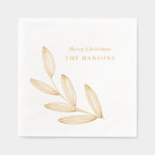 Chic Sprout Hand Gezeichnet Botanisch Servietten Mit Folie (Vorderseite)