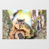 Chic Squirrel Fensteraufkleber (Blatt)