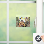 Chic Squirrel Fensteraufkleber (Zuhause)
