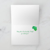 Chic St Patrick's Gruß für Onkel-Kleeblätter Karte (Innenseite)