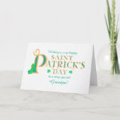 Chic St Patrick's Gruß für Opa-Kleeblätter Karte (Vorderseite)