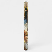 Chic Stached Glass Floral Mosaik Art Muster iPhone Hülle (Linke Seite)