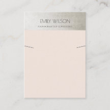 CHIC STAEL GRAY SILVER BLUSH PINK NECKLACE DISPLAY