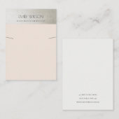 CHIC STAEL GRAY SILVER BLUSH PINK NECKLACE DISPLAY VISITENKARTE (Vorne/Hinten)