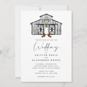 Chic Stall mit Pumpkins Hochzeitseinladung Einladung (Vorderseite)