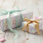 Chic Star of David Rainbow Striped Pattern Geschenkpapier