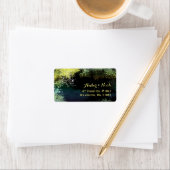 Chic Starry Abend Wedding Address Adressaufkleber (Insitu)