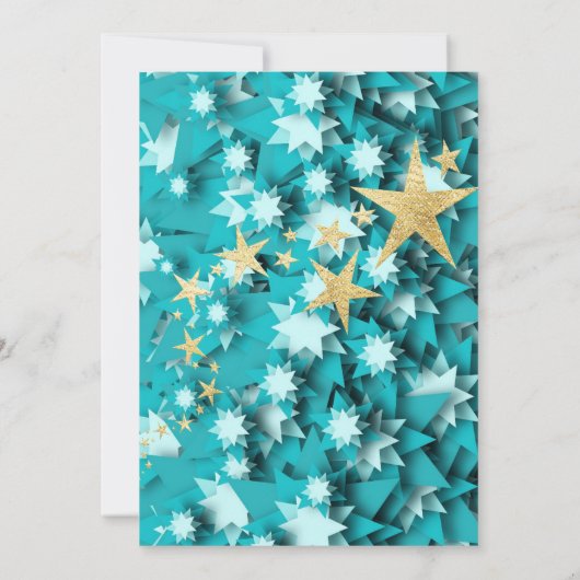 Chic Stars 16 . Geburtstag Party Einladung (Rückseite)