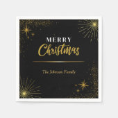 Chic Stars Weihnachtsfeier Serviette (Vorderseite)