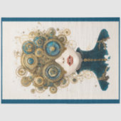 Chic Steampunk Frauenportrait N8 Decoupage Seidenpapier (Vorderseite)