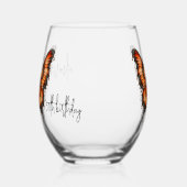 Chic Steampunk Industrial Viktorianisch Butterfly Weinglas Ohne Stiel (Links)