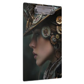 Chic Steampunk Woman Klemmbrett (Rechts)